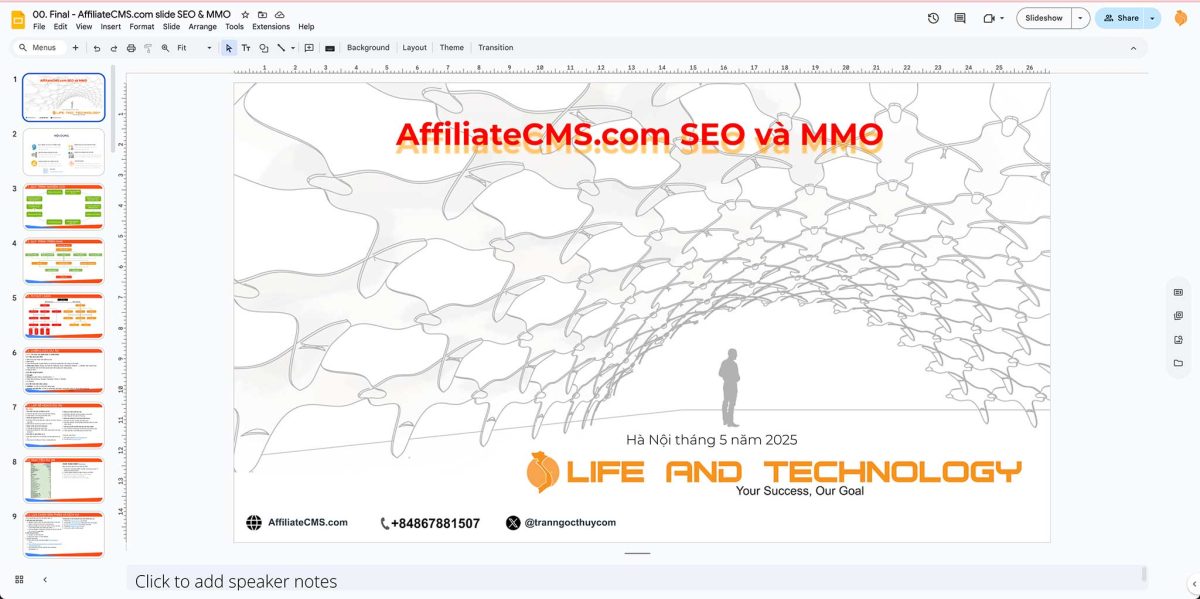 Podcast Tóm tắt nội dung slide khóa học AffiliateCMS.com slide SEO & MMO bởi NotebookLM
